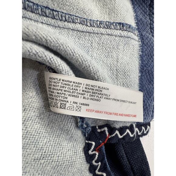 Fat Face Iconic Airlie Sweatshirt 1/4 Zip Jumper Blue Men's L NEW Nautical Heavy - Picture 10 of 10